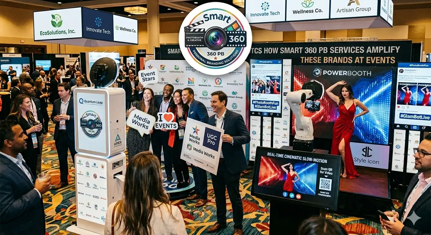 Branded photo booth with custom logo rental Islamabad Rawalpindi - Smart 360 Photo Booth